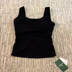 HALARA Black Fitted Sleeveless Tank Top